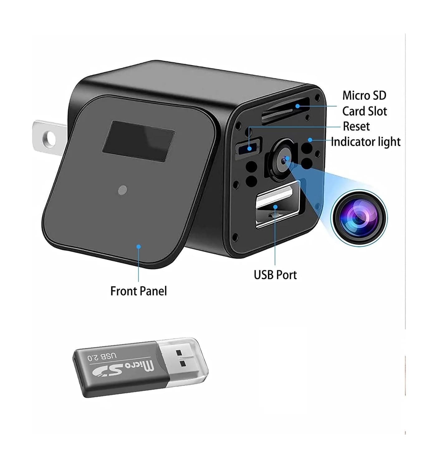 كاميرا مخفية على شكل شاحن USB