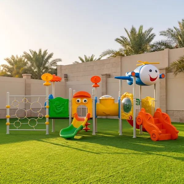 ملعب الطيارة مع شبكة تسلق ونفق — ملاعب حدائق للحدائق في الإمارات